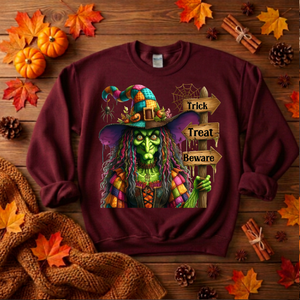Trick Treat Beware Sweatshirt TheCraftNook