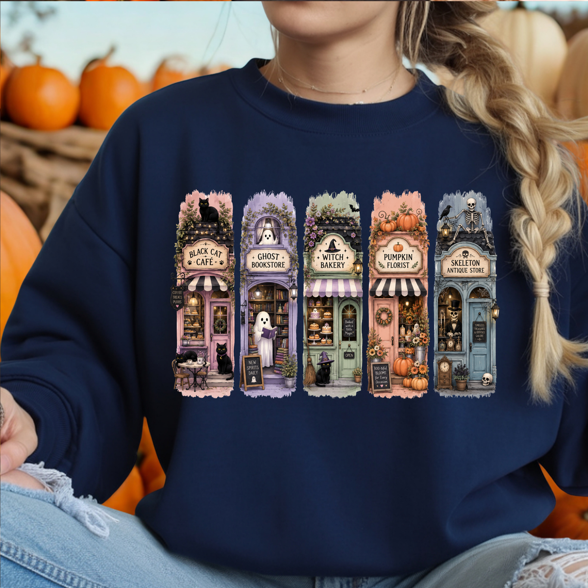 Halloween Shops Sweatshirt TheCraftNook
