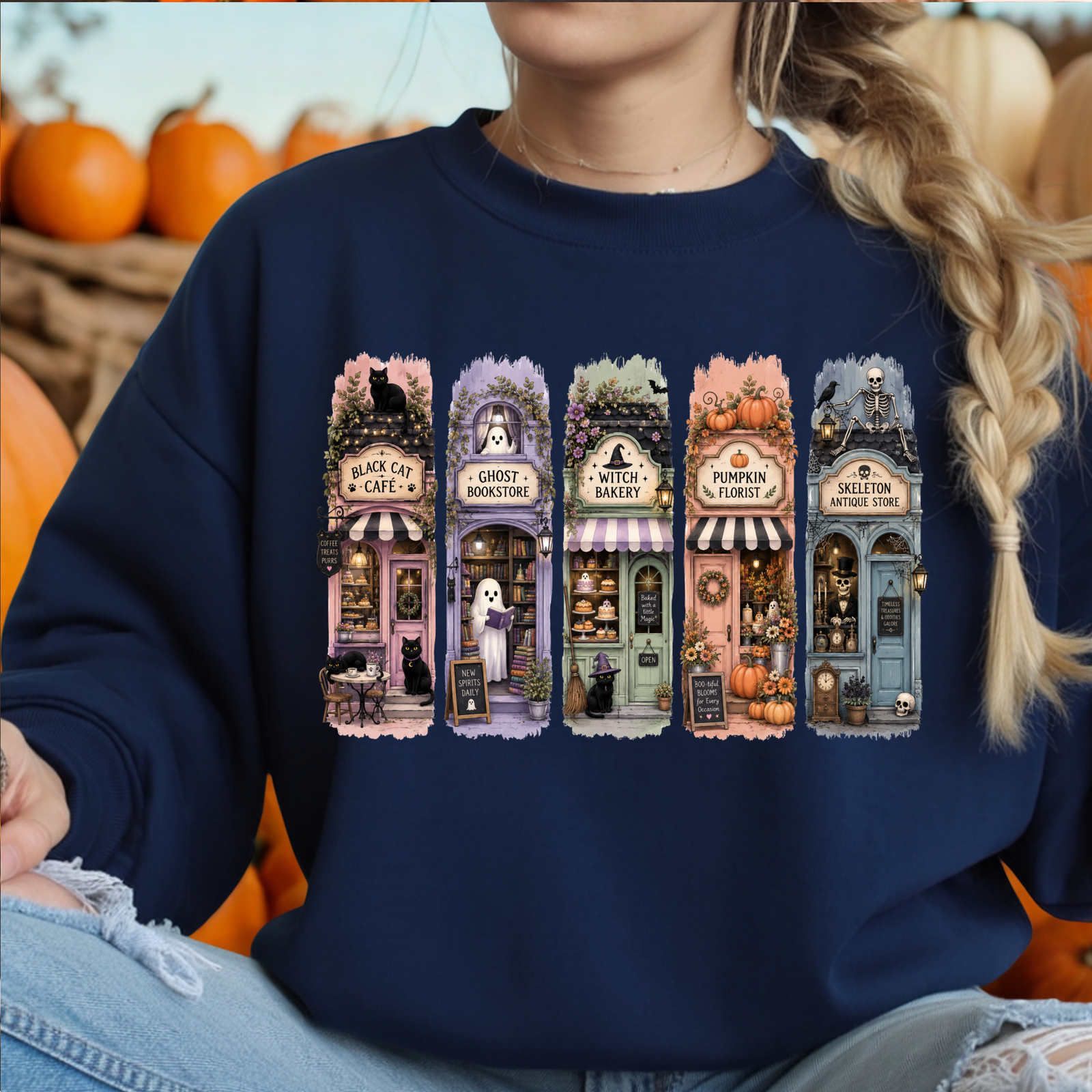 Halloween Shops Sweatshirt TheCraftNook