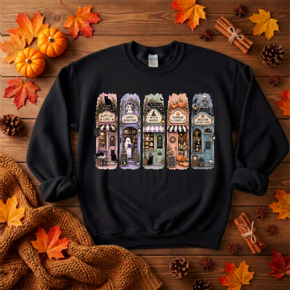 Halloween Shops Sweatshirt TheCraftNook
