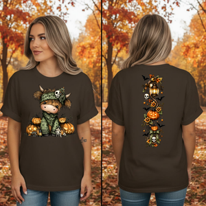 Highland Halloween Tee Front and Back Graphics TheCraftNook