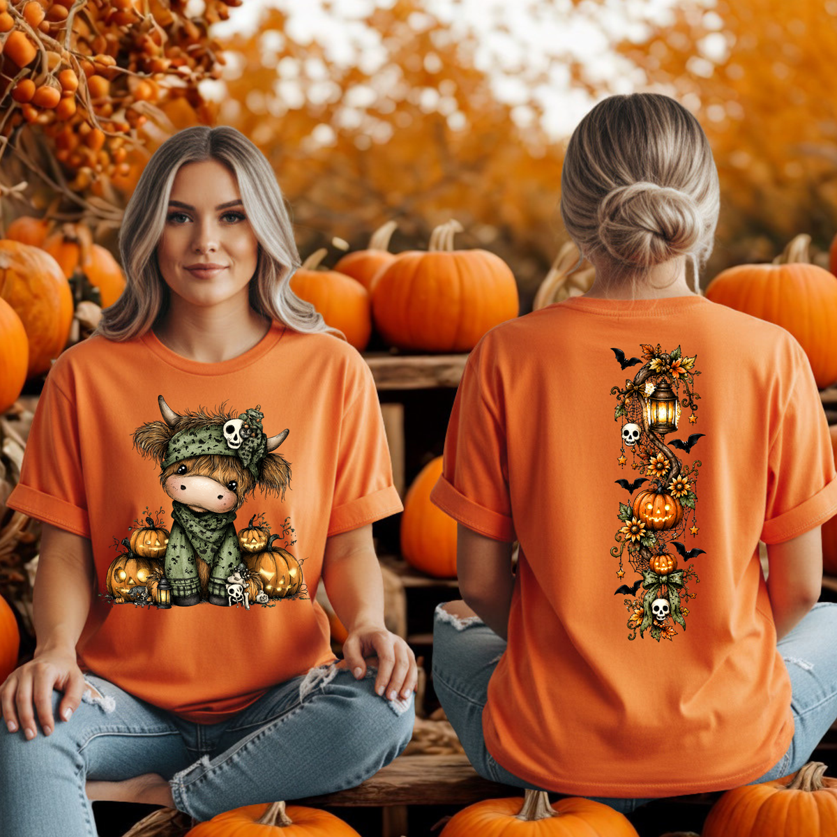 Highland Halloween Tee Front and Back Graphics TheCraftNook