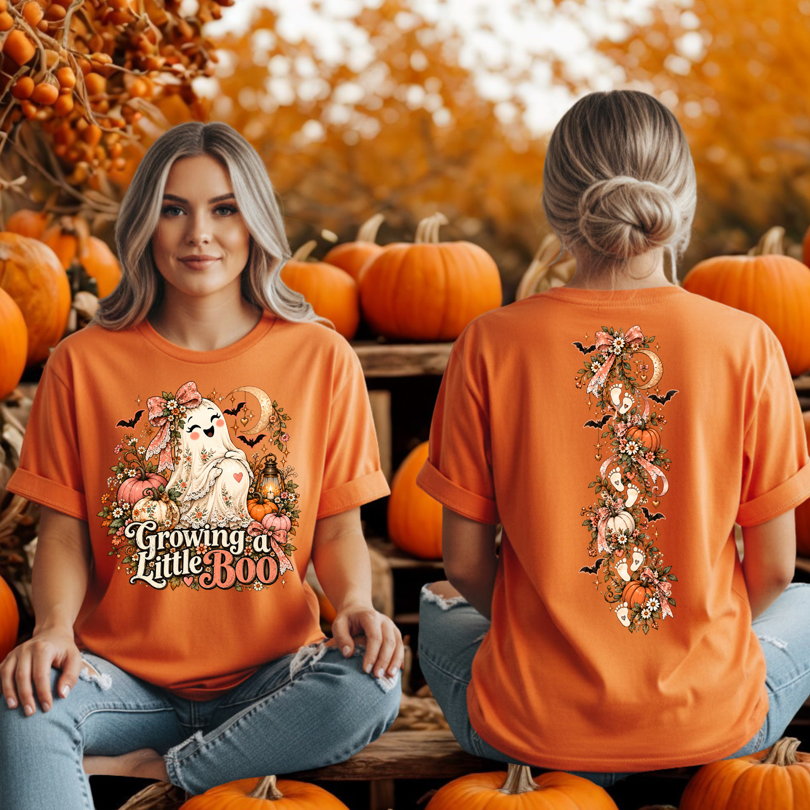 Growing a Little Boo Front and Back Graphics TheCraftNook