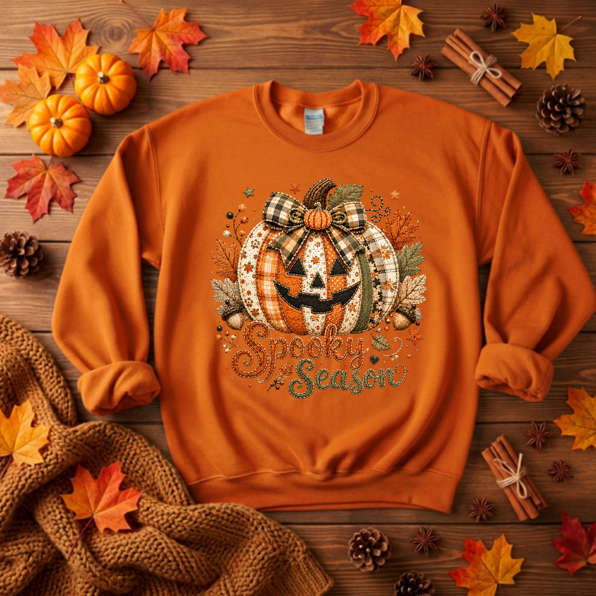Cozy Spooky Season Sweatshirt – Halloween Graphic Fleece TheCraftNook