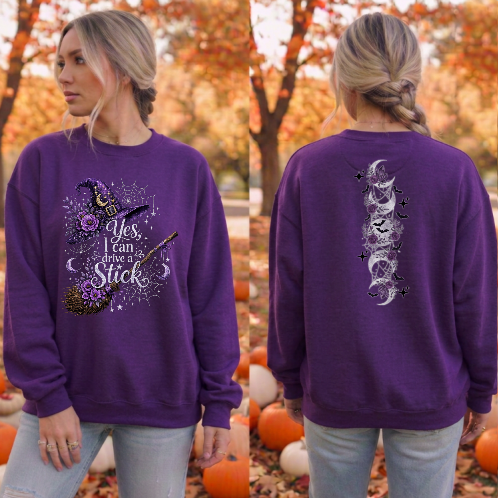 I Can Drive a Stick Sweatshirt Front and Back Graphics TheCraftNook