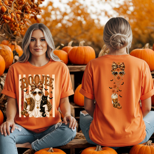 Boojee Ghost Cat T-Shirt – Front & Back Graphics TheCraftNook