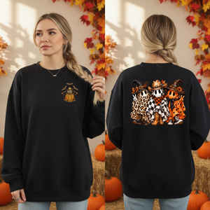 Western Ghost Sweatshirt – Pocket & Full Back Graphics TheCraftNook