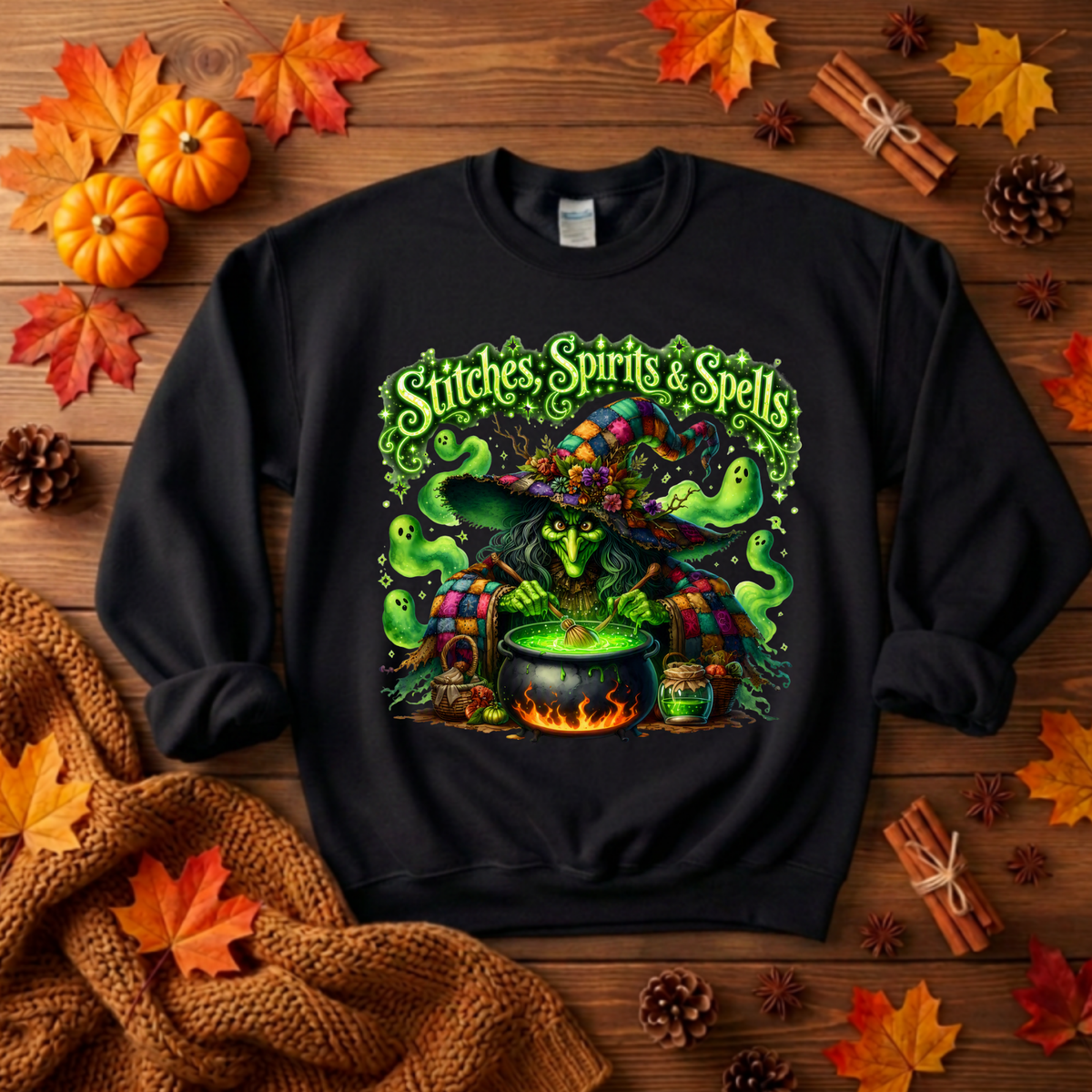 Stitches Spirits & Spells Sweatshirt TheCraftNook