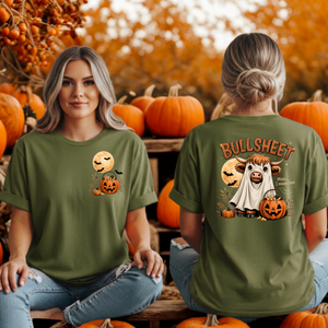 BullSheet T-Shirt – Pocket & Back Halloween Graphic T-Shirt TheCraftNook