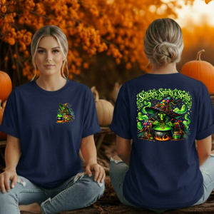 Stitches Spirits & Spells Tee – Pocket & Back Graphic TheCraftNook