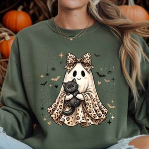 Printed Ghost Halloween Sweatshirt | Printed Graphic TheCraftNook