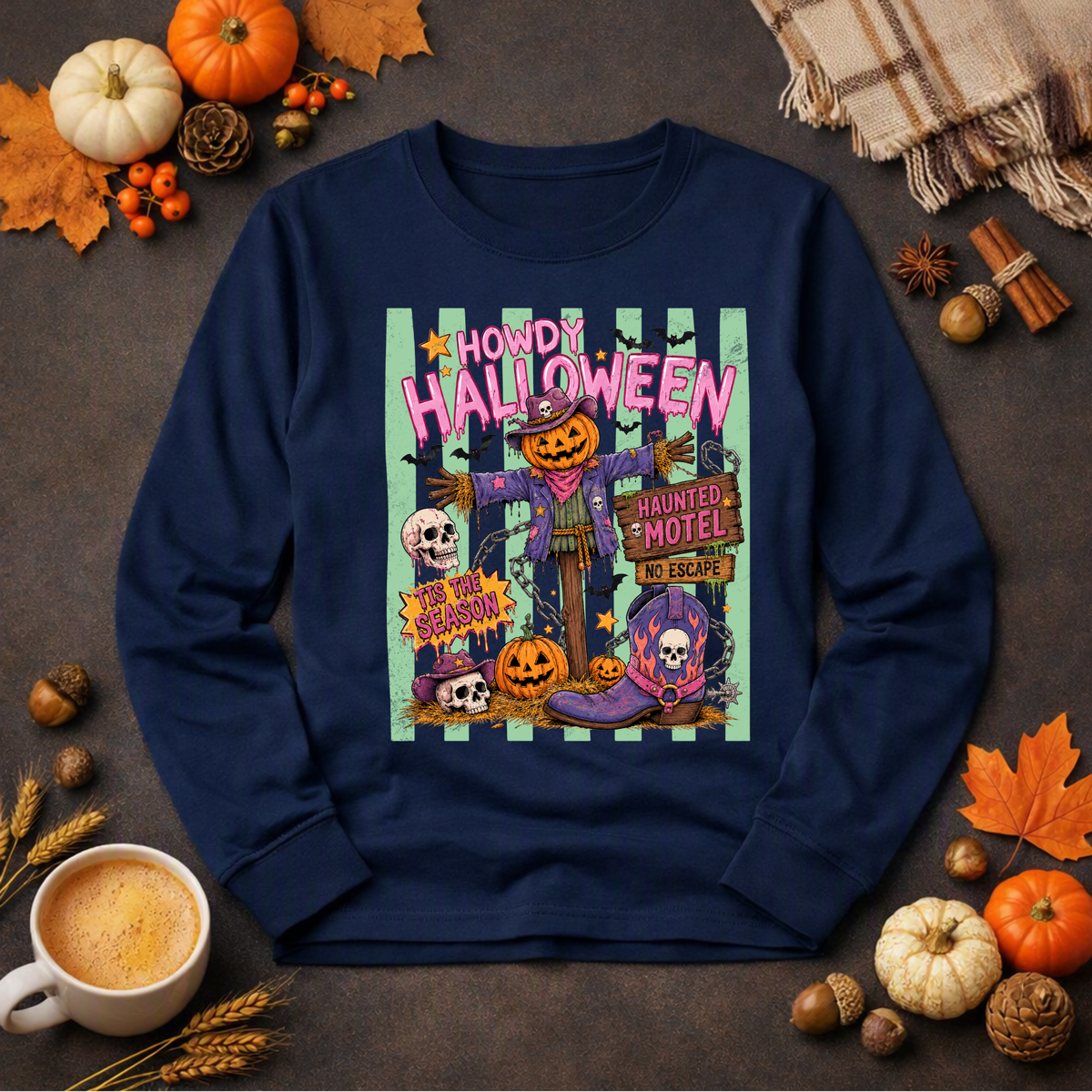 Howdy Halloween Long Sleeve T-Shirt TheCraftNook