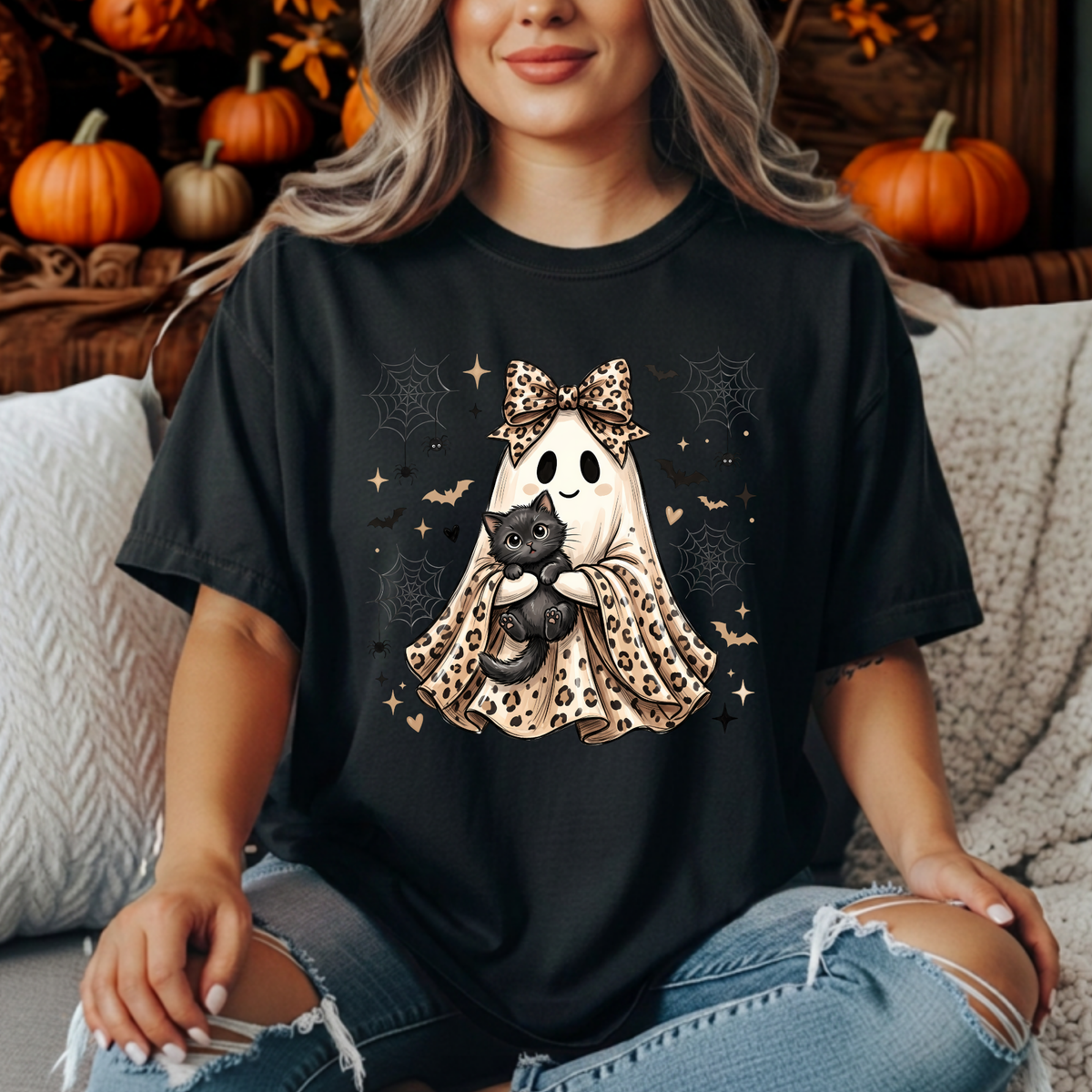 Printed Ghost T-Shirt TheCraftNook