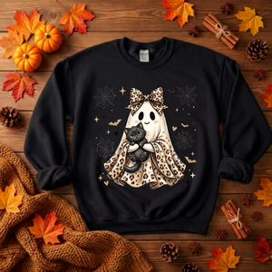 Printed Ghost Halloween Sweatshirt | Printed Graphic TheCraftNook
