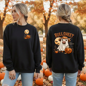BullSheet Halloween Graphic Sweatshirt – Pocket & Back TheCraftNook
