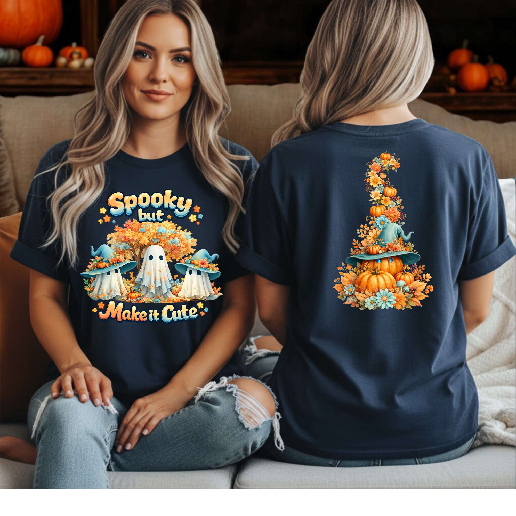 Spooky But Make It Cute Tee | Full Front & Back Graphic