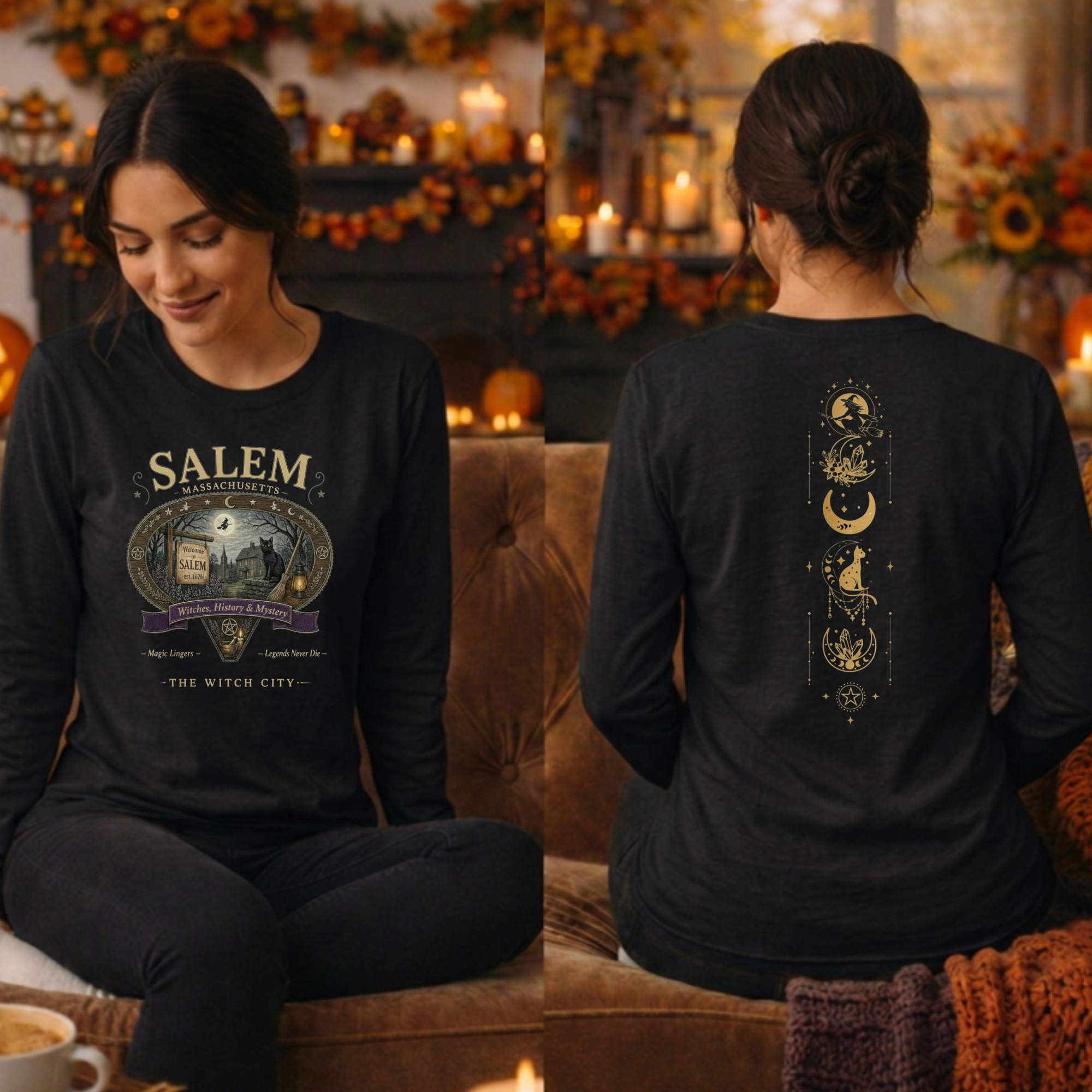 Salem Long Sleeve Tee – Front & Back