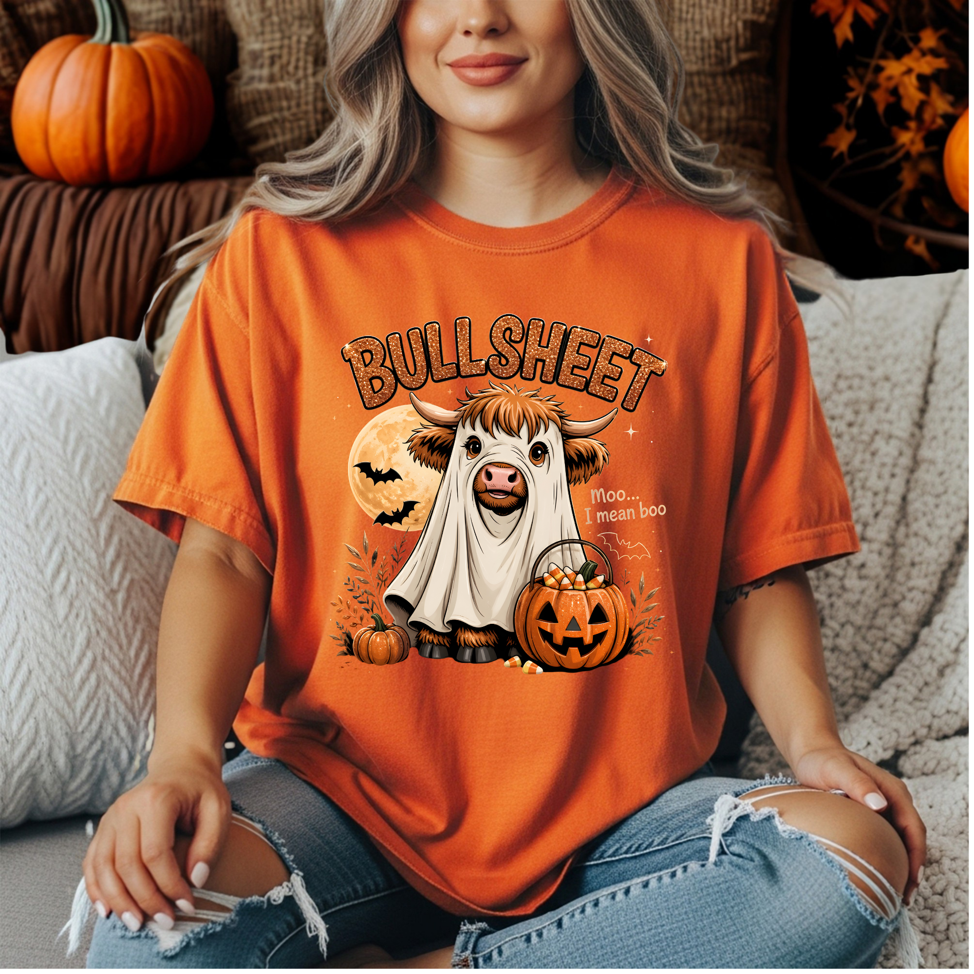 BullSheet Tee – Funny Halloween Graphic T-Shirt