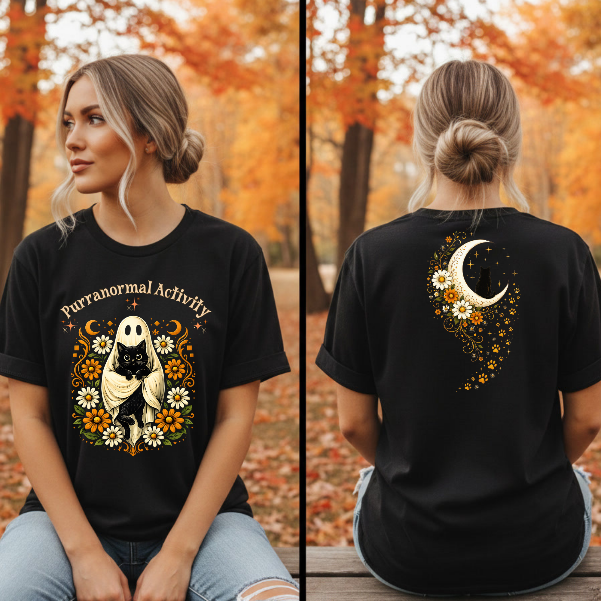 Purranormal Activities Tee | Front & Back Halloween Graphic