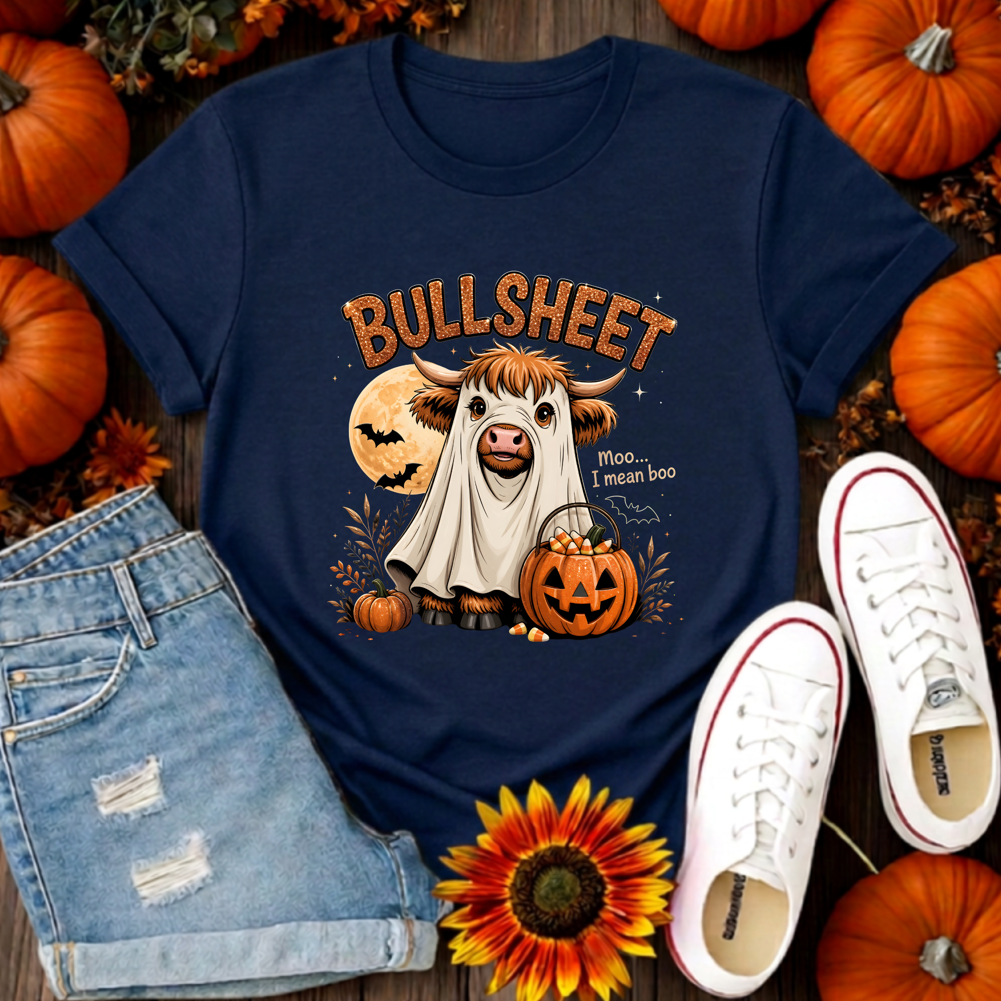 BullSheet Tee – Funny Halloween Graphic T-Shirt