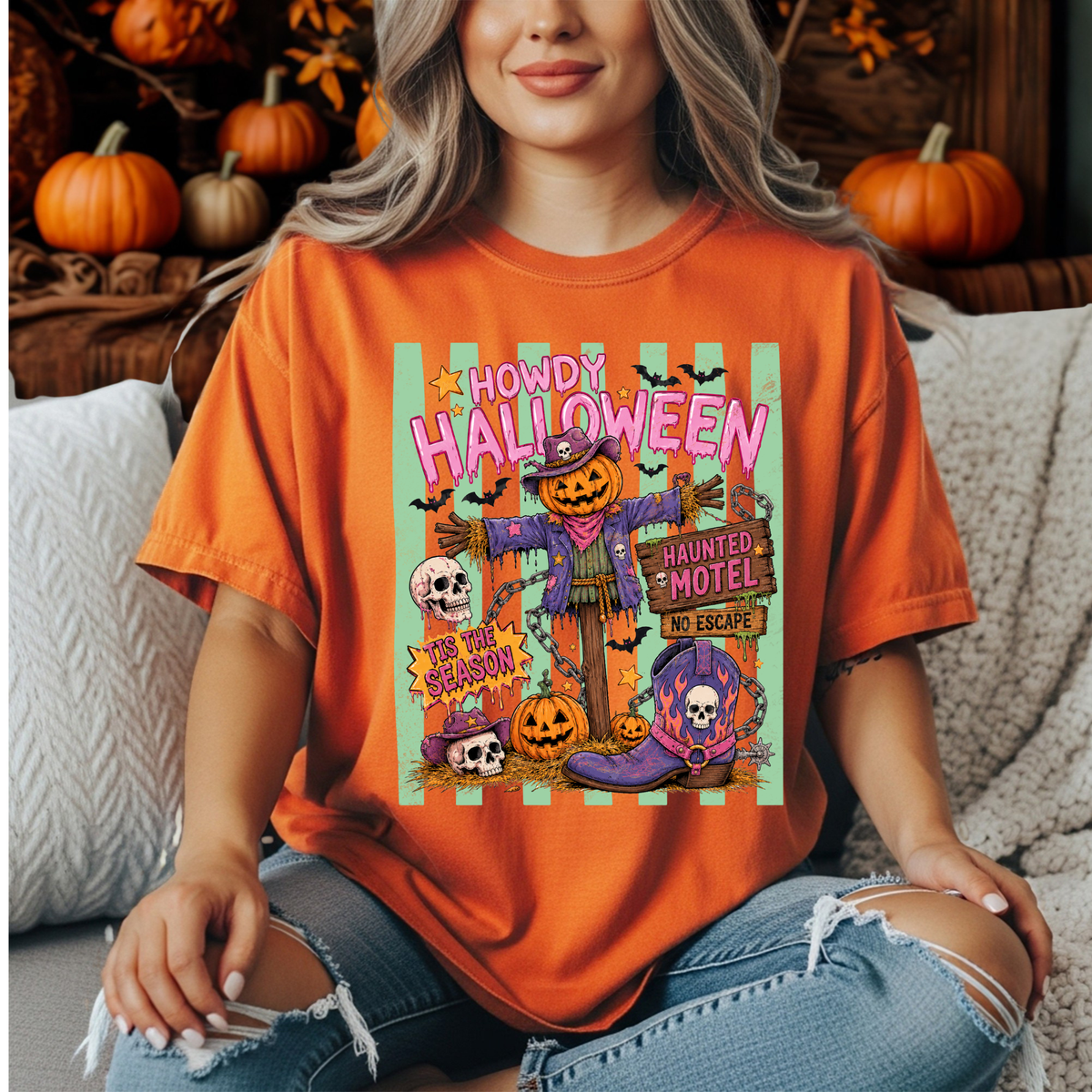 Howdy Halloween T-Shirt – Cottagecore Fall Graphic Tee TheCraftNook
