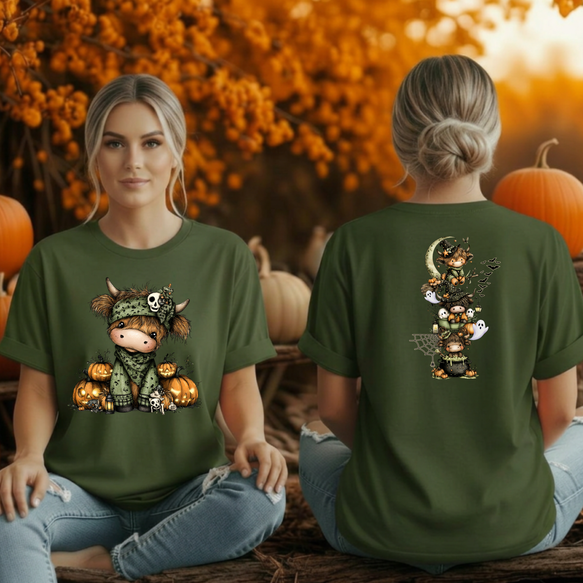 Highland Halloween Tee | Full Front & Back Graphic