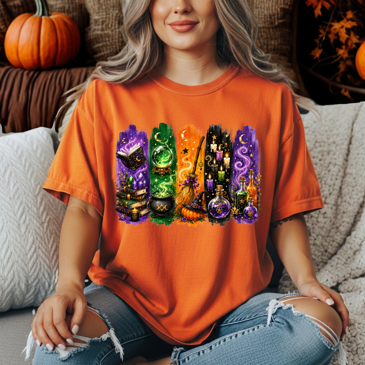 Autumn Alchemy T-Shirt – Witchy Halloween Graphic T-Shirt TheCraftNook