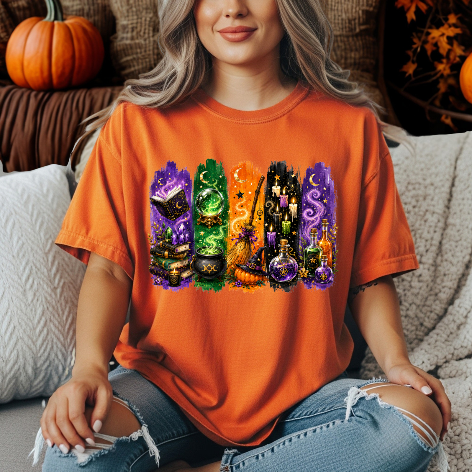 Autumn Alchemy T-Shirt – Witchy Halloween Graphic T-Shirt TheCraftNook