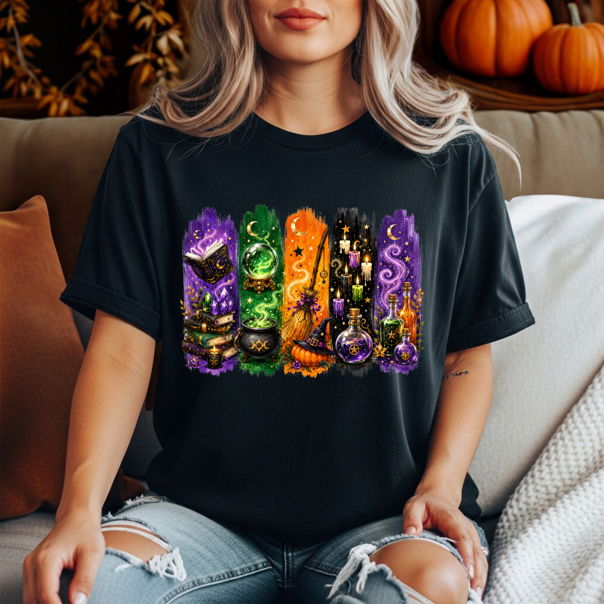 Autumn Alchemy Tee – Witchy Halloween Graphic T-Shirt