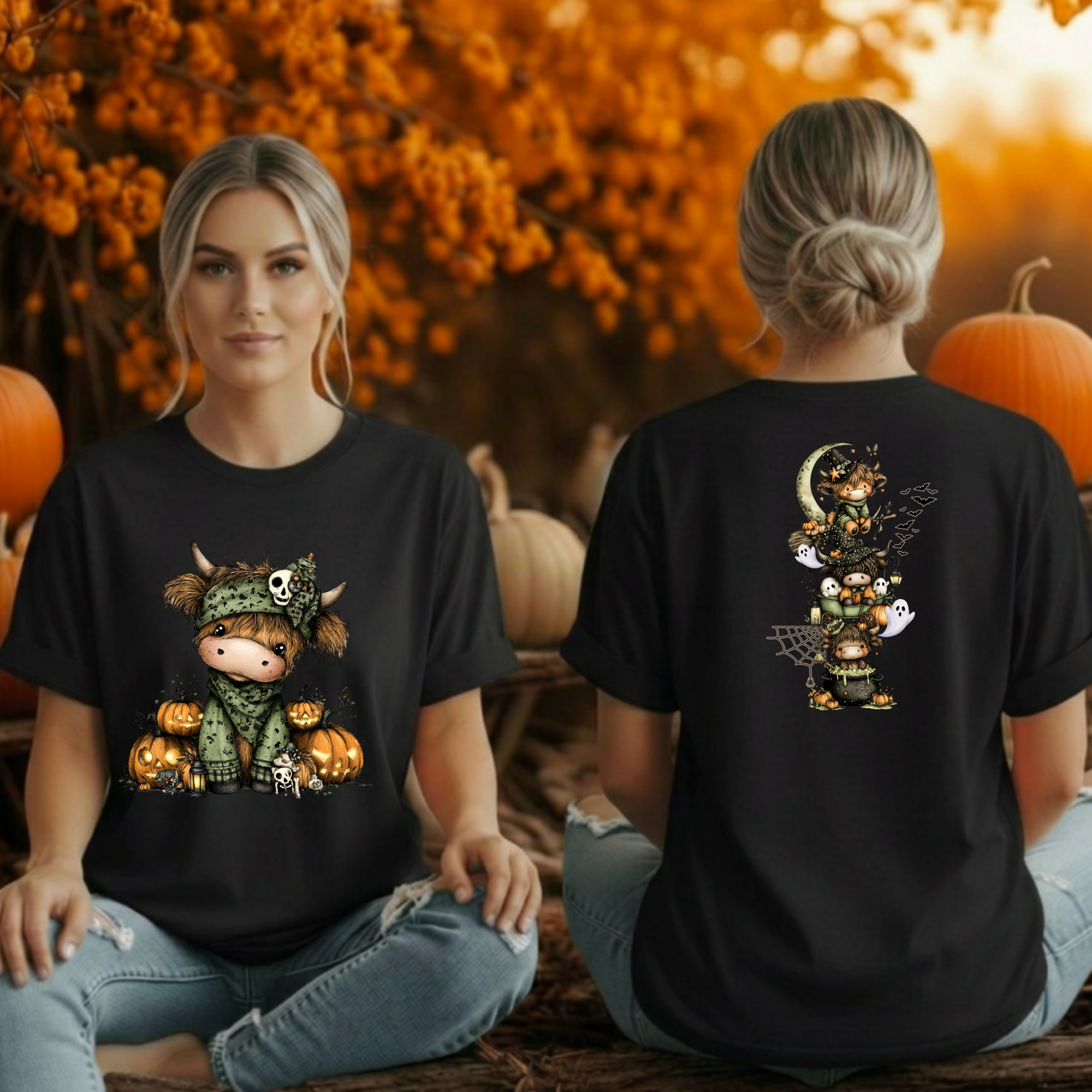 Highland Halloween Tee | Full Front & Back Graphic