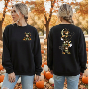 Highland Halloween Sweatshirt – Pocket & Full Back Graphics TheCraftNook