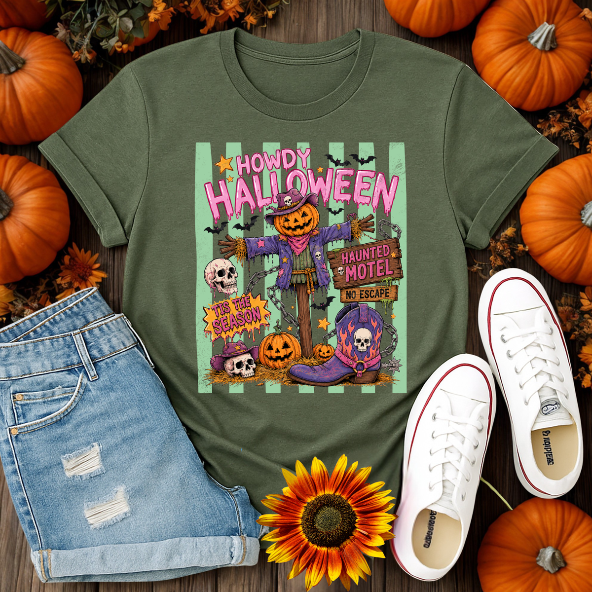 Howdy Halloween T-Shirt – Cottagecore Fall Graphic Tee TheCraftNook