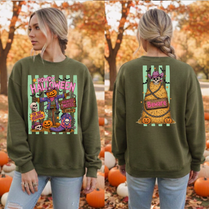Howdy Halloween Sweatshirt – Front & Back Graphic TheCraftNook