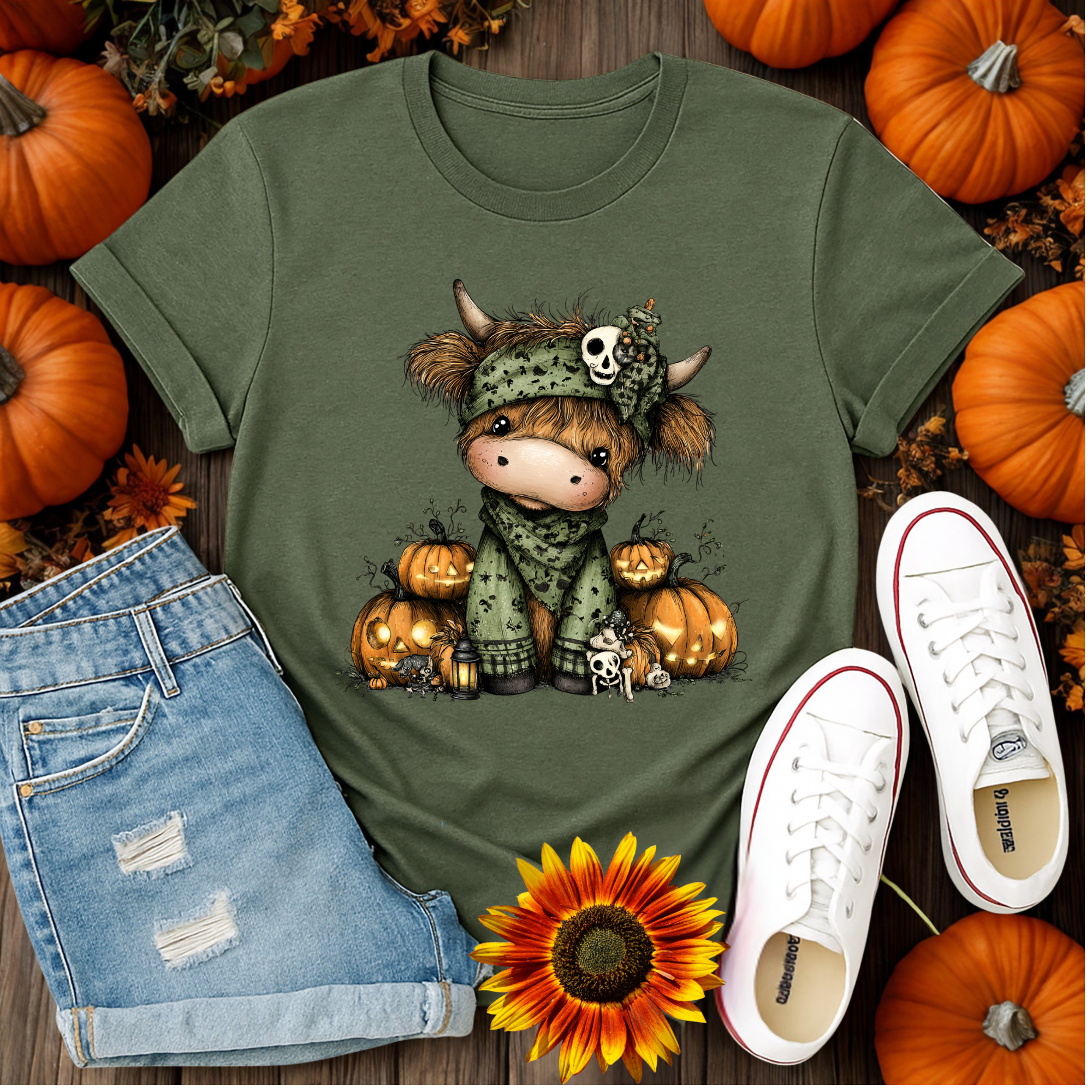 Highland Halloween Tee | Highland Cow Graphic