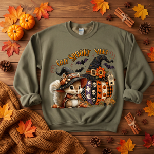 Cozy Spooky Vibes Sweatshirt | Halloween Graphic Crewneck TheCraftNook