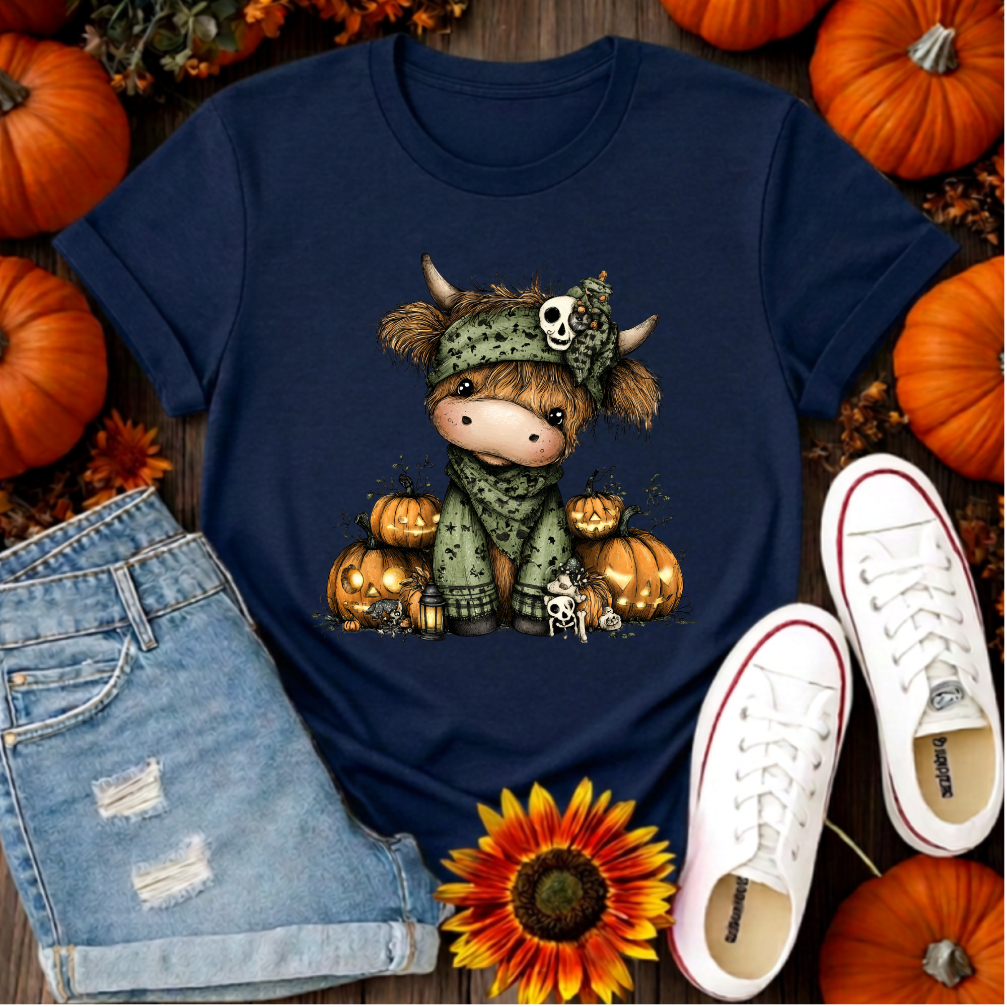 Highland Halloween Tee | Highland Cow Graphic
