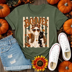 Boojee Ghost Cat T-Shirt – Halloween Cottagecore Graphic T-Shirt TheCraftNook