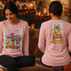 Howdy Halloween Long Sleeve Tee – Front & Back Graphic TheCraftNook