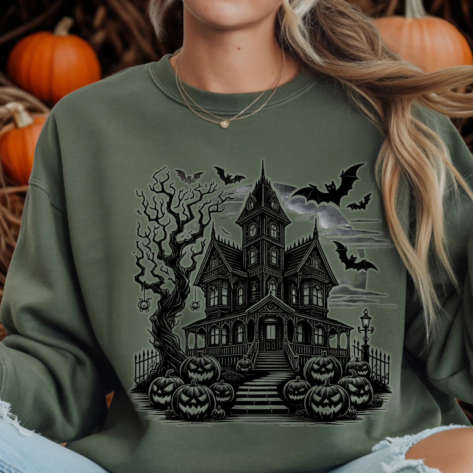 Halloween Sweatshirt | Cozy Cottagecore Graphic Crewneck TheCraftNook