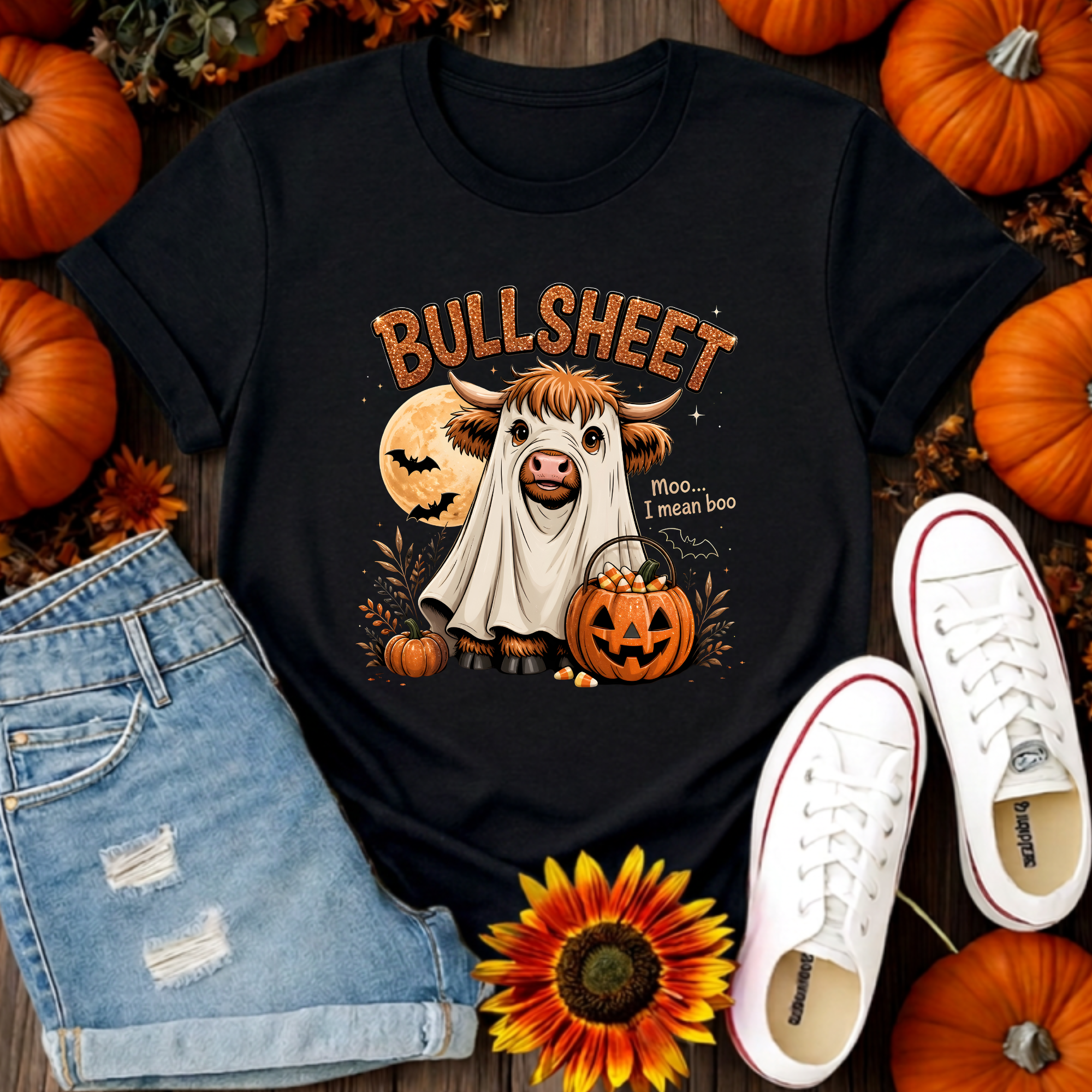 BullSheet Tee – Funny Halloween Graphic T-Shirt