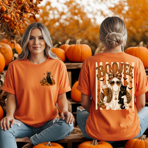 Boojee Ghost Cat T-Shirt – Pocket & Back Graphics TheCraftNook
