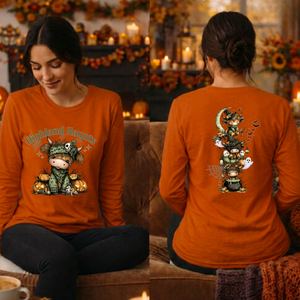 Highland Haunts Long Sleeve Tee – Front & Back Graphics TheCraftNook