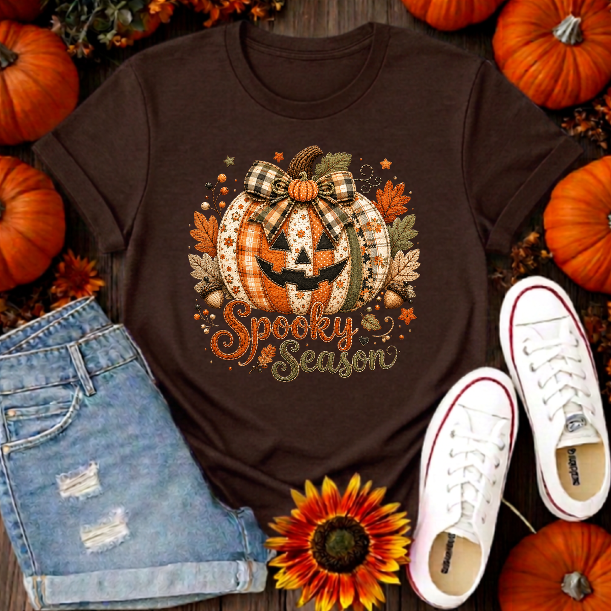 Cozy Spooky Season Tee – Halloween Graphic T-Shirt TheCraftNook