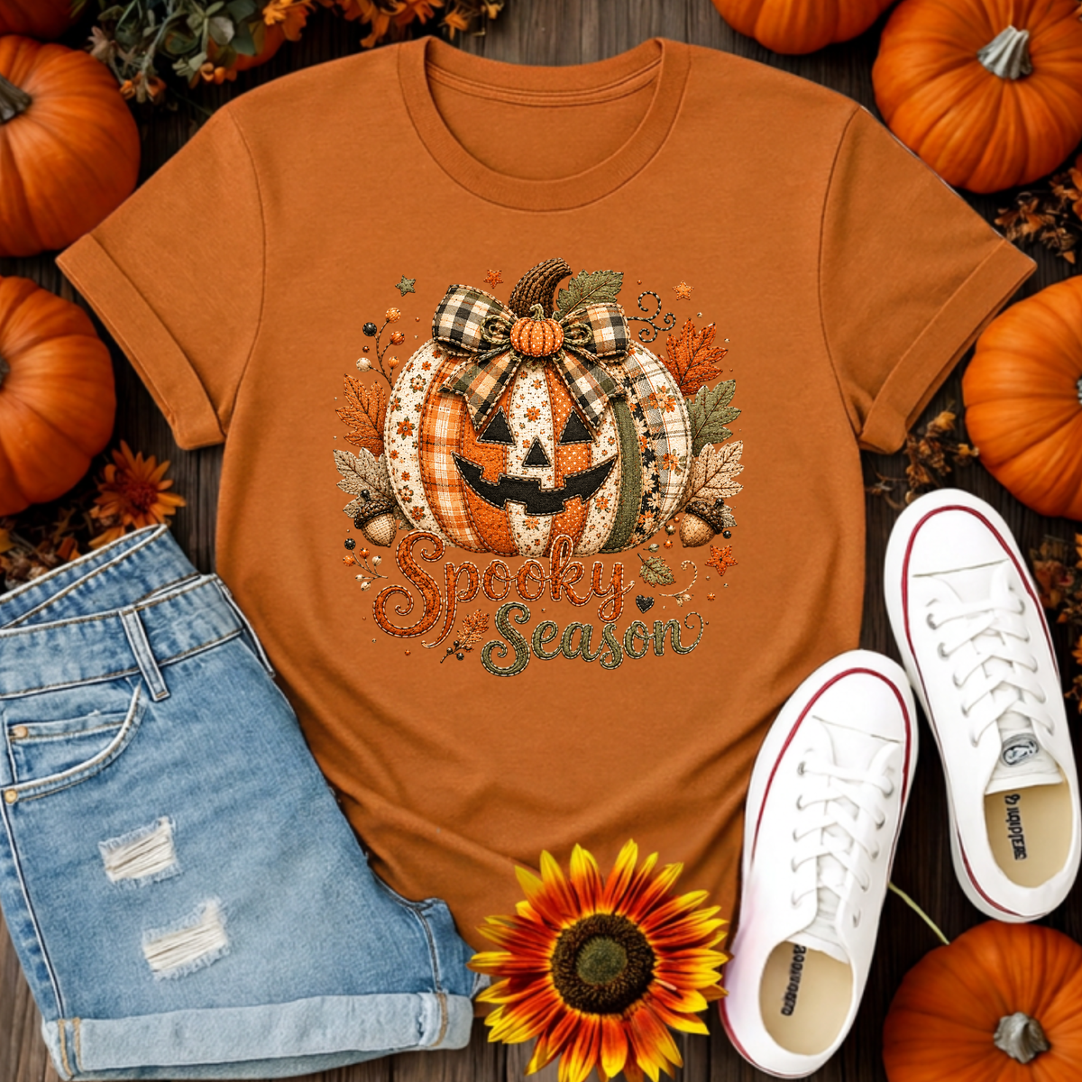 Cozy Spooky Season Tee – Halloween Graphic T-Shirt TheCraftNook
