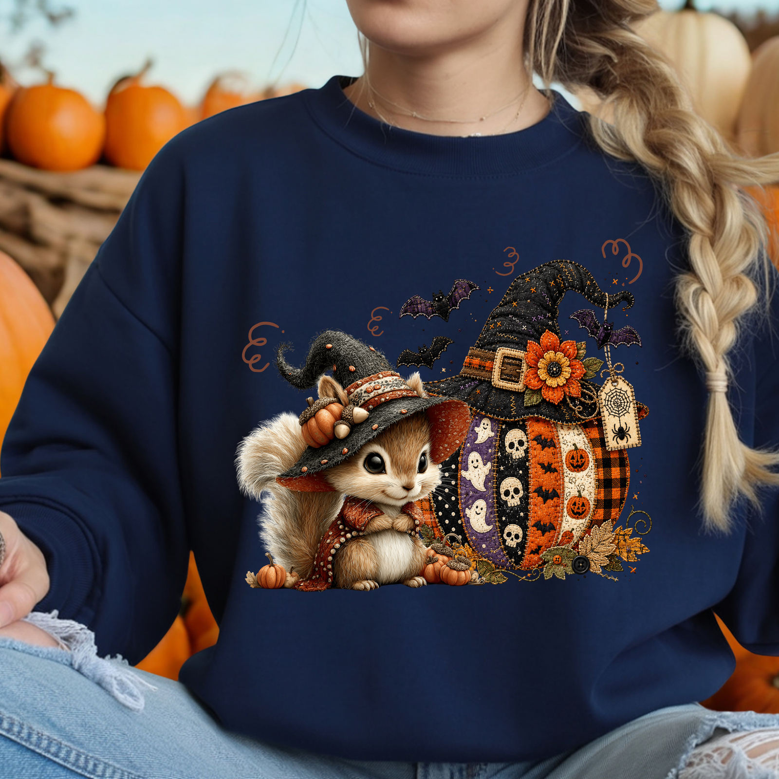 Cozy Vibes Halloween Sweatshirt TheCraftNook