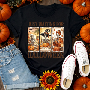 Just Waiting T-Shirt – Funny Halloween Graphic T-Shirt TheCraftNook