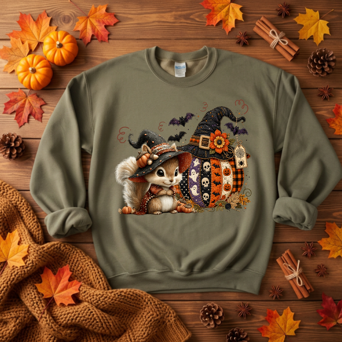 Cozy Vibes Halloween Sweatshirt TheCraftNook