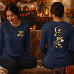 Highland Halloween Long Sleeve Tee – Pocket & Back Graphics TheCraftNook
