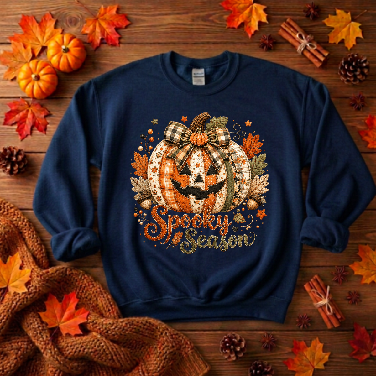 Cozy Spooky Season Sweatshirt – Halloween Graphic Fleece TheCraftNook