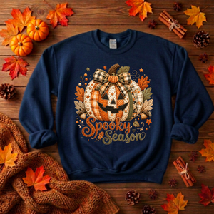 Cozy Spooky Season Sweatshirt – Halloween Graphic Fleece TheCraftNook